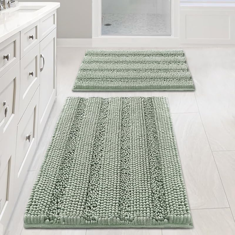 H.VERSAILTEX 2-Piece Chenille Bath Mat