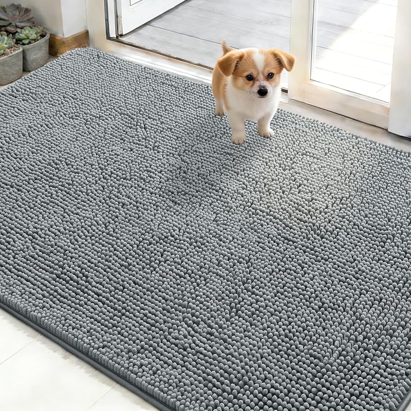 OLANLY Chenille Dog Mat