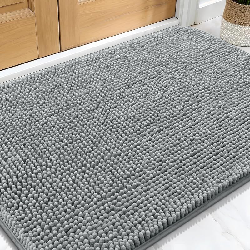 OLANLY Super Absorbent Chenille Dog Door Mat