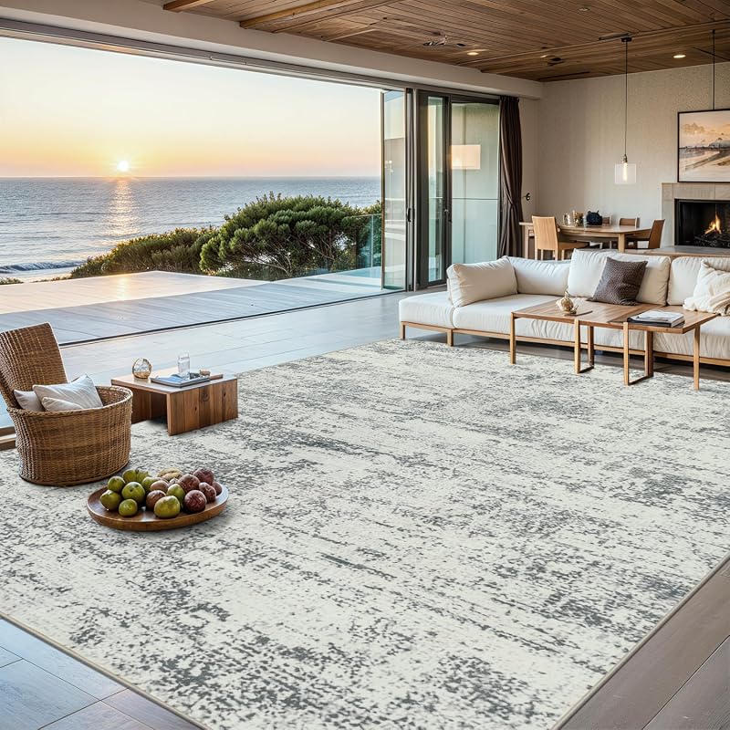 Abstract Grey Rug