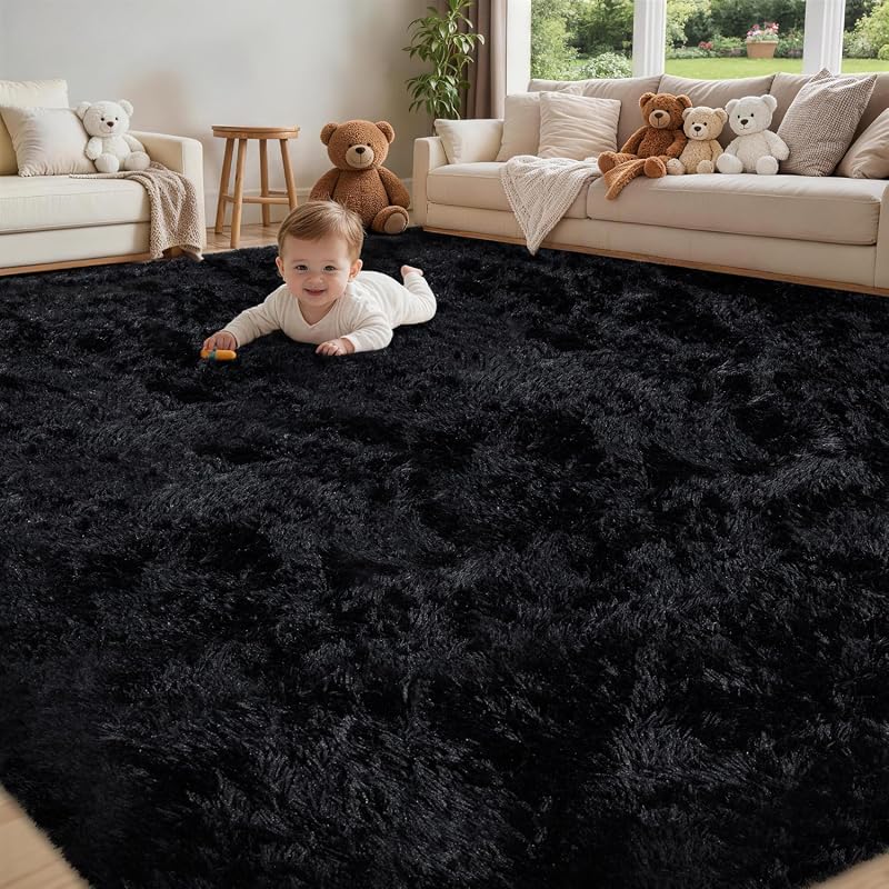8x10 Black Shag Rug
