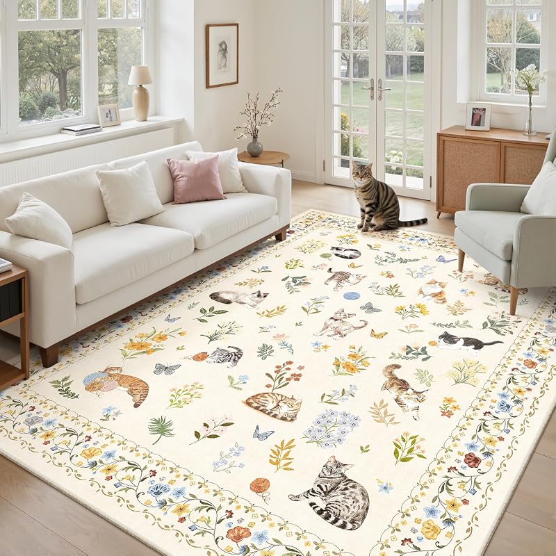 Soalmost 5x7 Cat Area Rug