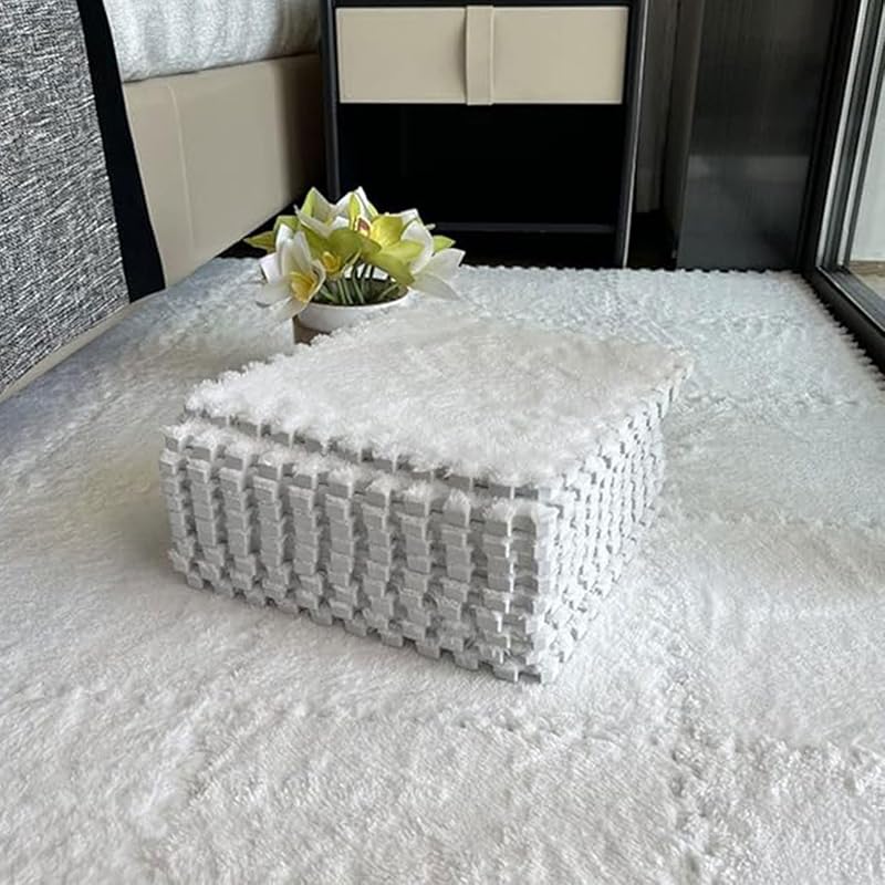 Interlocking Shaggy Foam Carpet Tiles